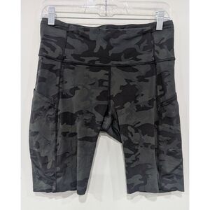 Lululemon Fast And Free Short 10" Incognito Camo Multi In Green Size 8